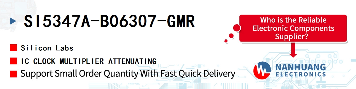 SI5347A-B06307-GMR Silicon Labs IC CLOCK MULTIPLIER ATTENUATING