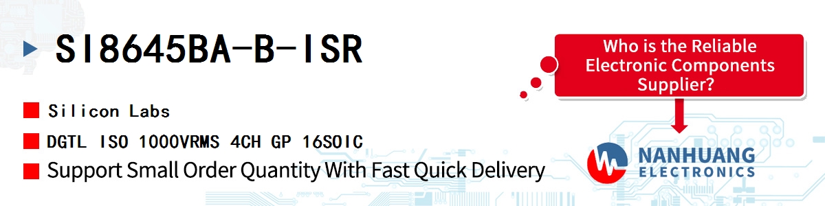 SI8645BA-B-ISR Silicon Labs DGTL ISO 1000VRMS 4CH GP 16SOIC