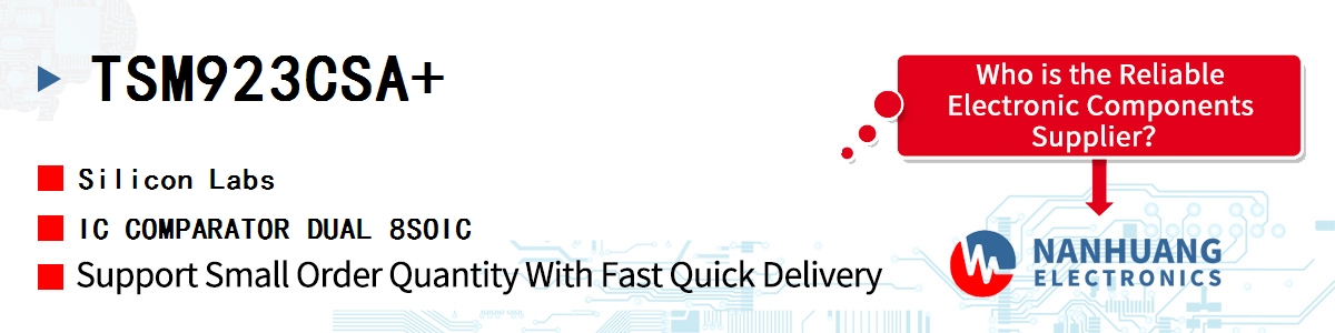 TSM923CSA+ Silicon Labs IC COMPARATOR DUAL 8SOIC