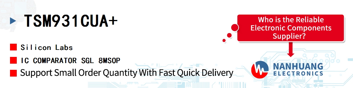 TSM931CUA+ Silicon Labs IC COMPARATOR SGL 8MSOP