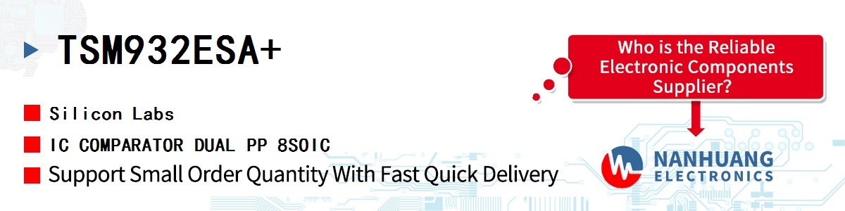 TSM932ESA+ Silicon Labs IC COMPARATOR DUAL PP 8SOIC