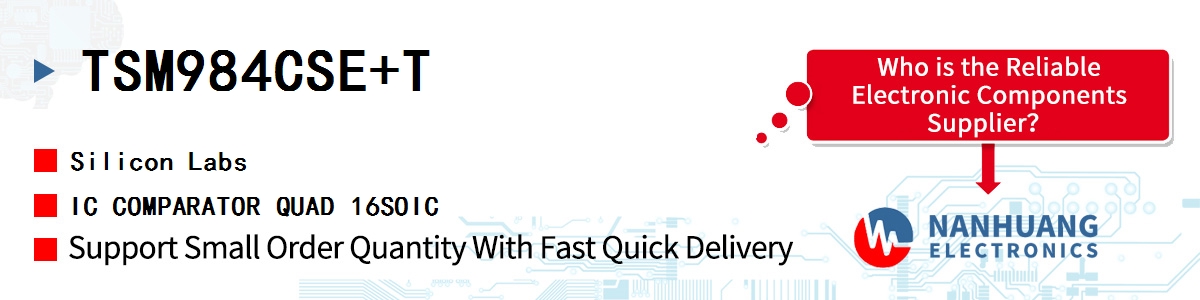 TSM984CSE+T Silicon Labs IC COMPARATOR QUAD 16SOIC