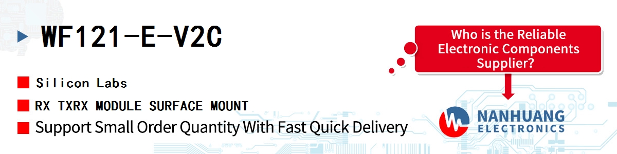 WF121-E-V2C Silicon Labs RX TXRX MODULE SURFACE MOUNT