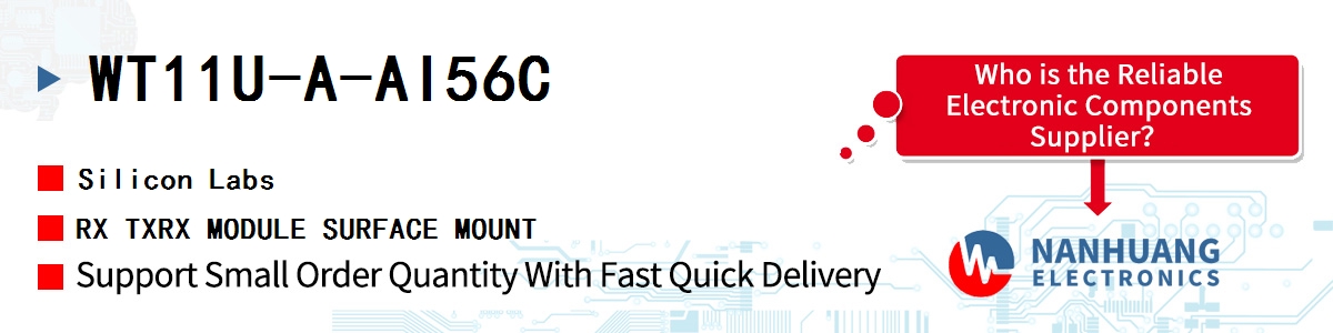 WT11U-A-AI56C Silicon Labs RX TXRX MODULE SURFACE MOUNT