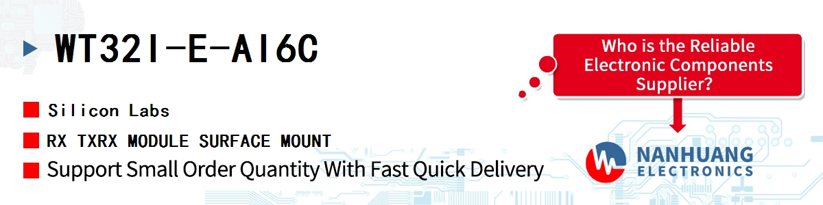 WT32I-E-AI6C Silicon Labs RX TXRX MODULE SURFACE MOUNT